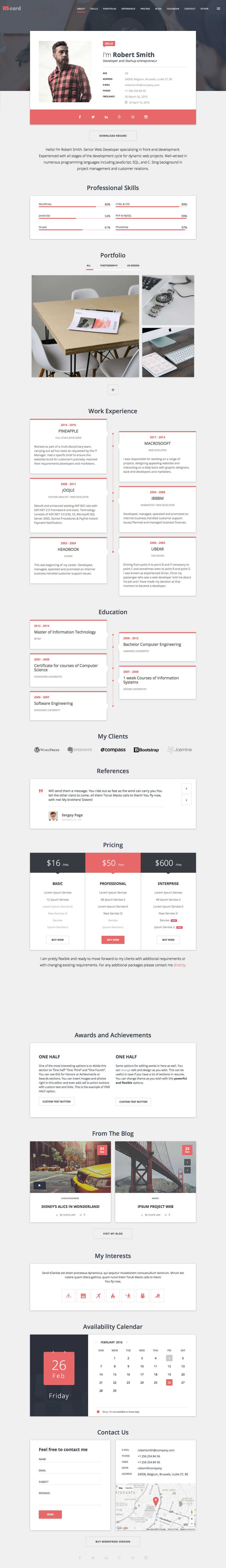RS Card Website Screenshot
