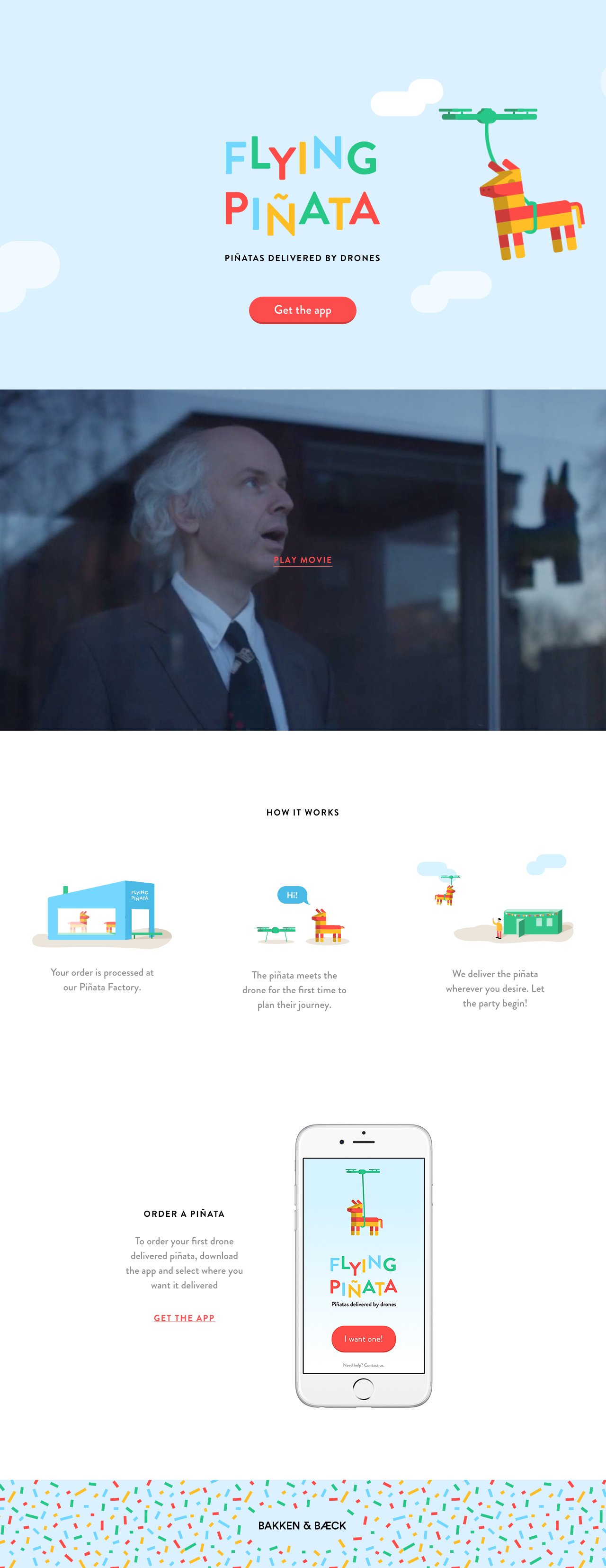 Flying Piñata Website Screenshot