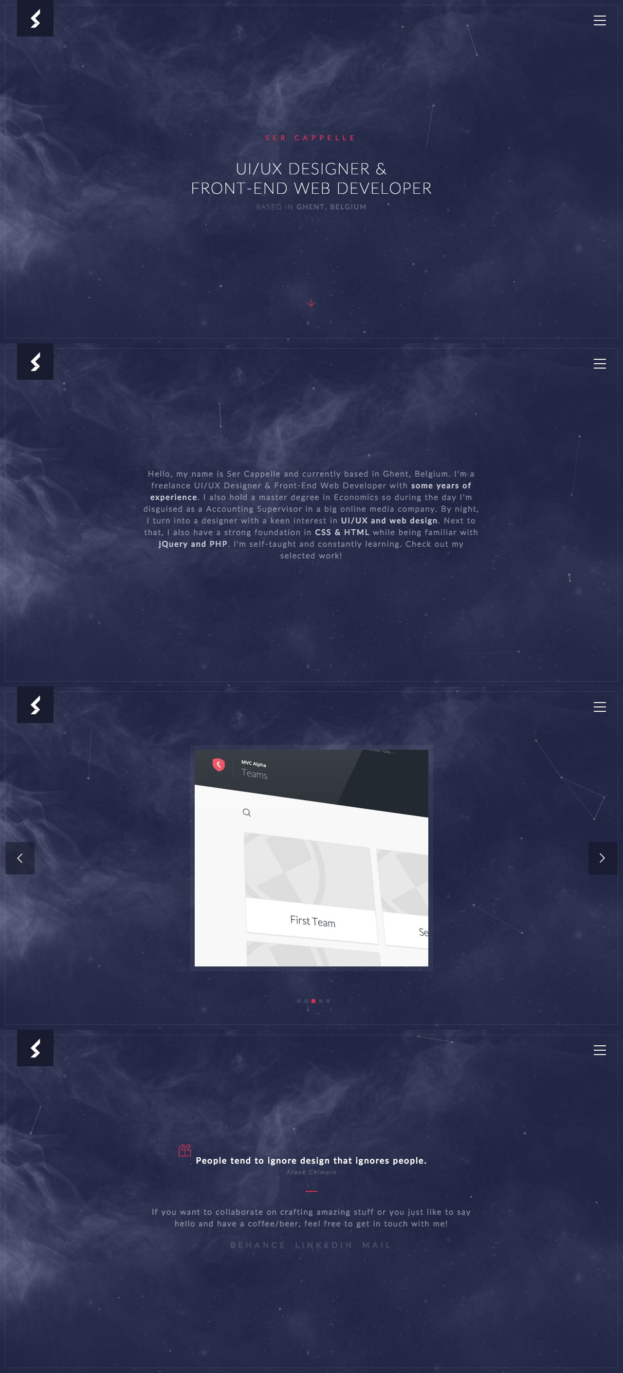 Ser Cappelle Website Screenshot