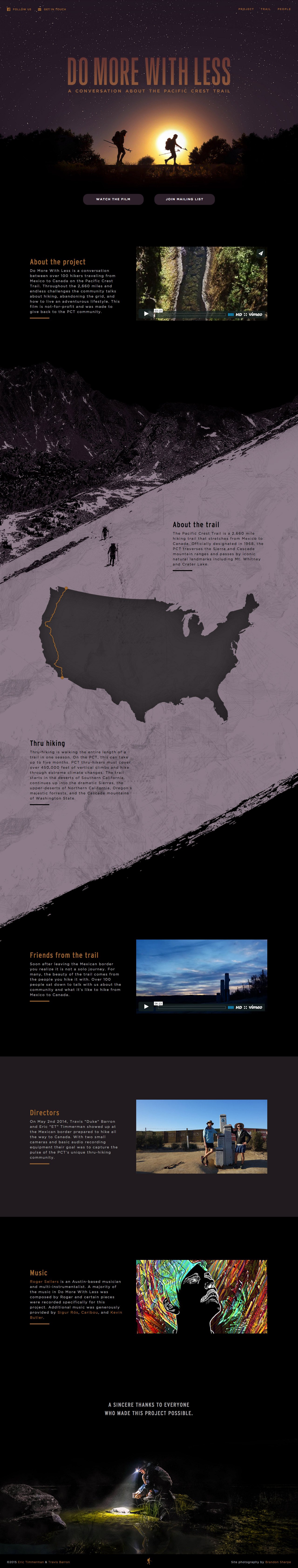 Do More With Less Film Website Screenshot