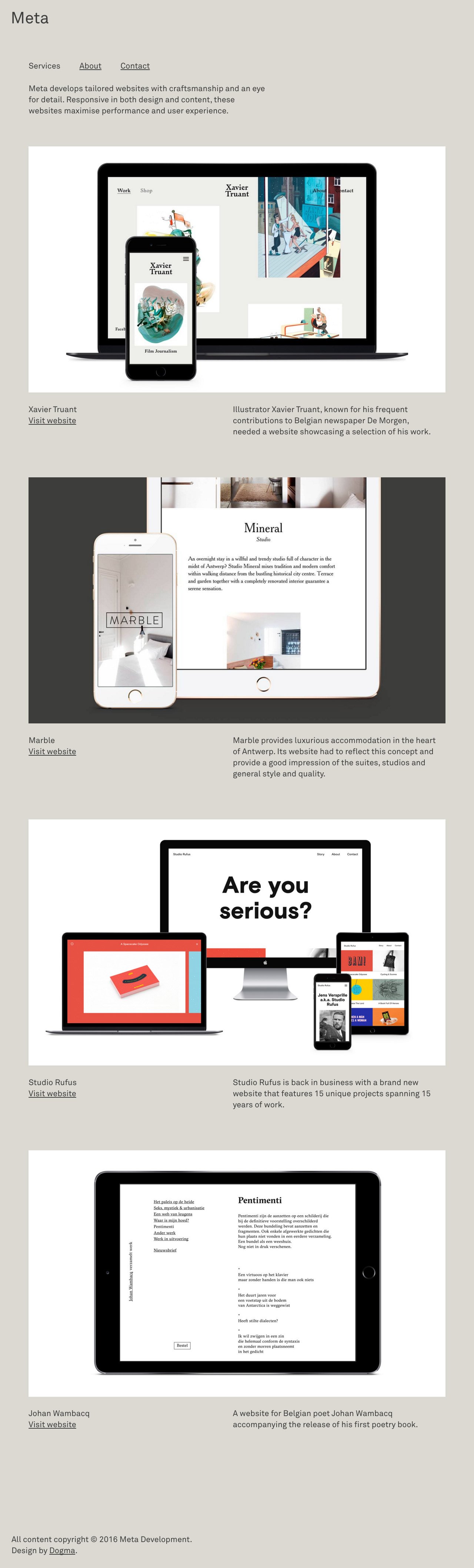 Meta Website Screenshot