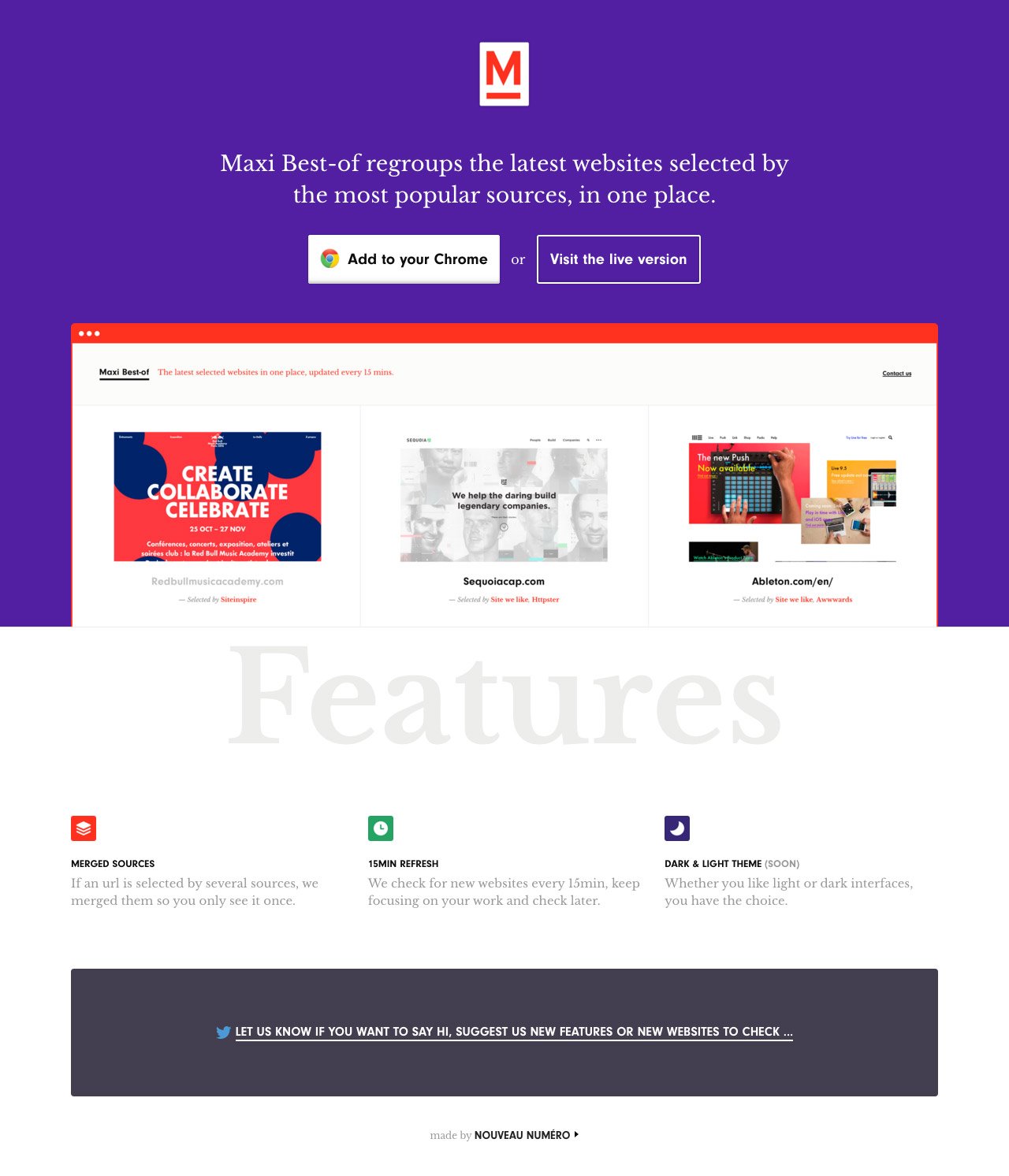 Maxi Best-of Website Screenshot