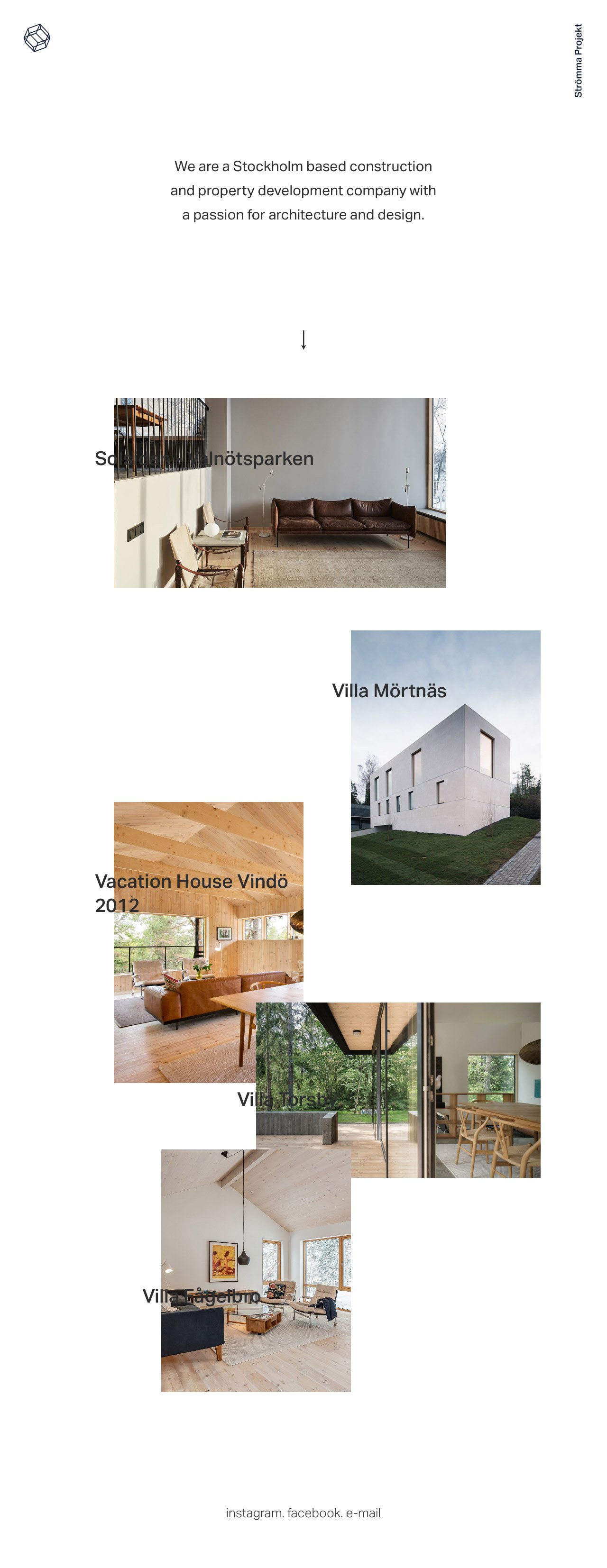 Strömma Projekt Website Screenshot