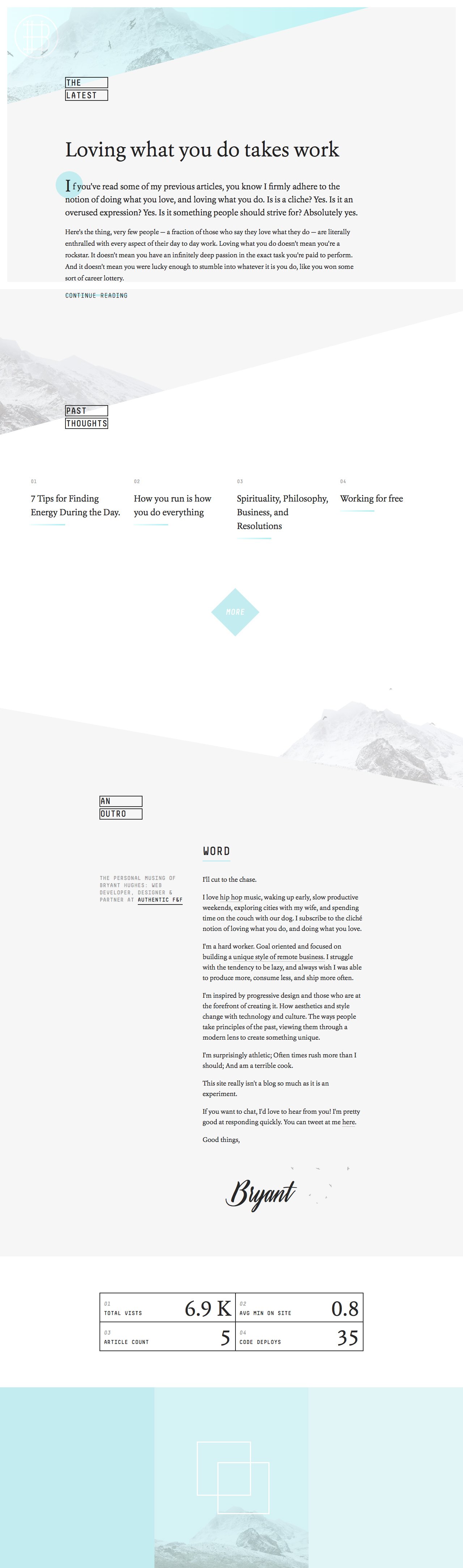 Bryant Hughes Website Screenshot