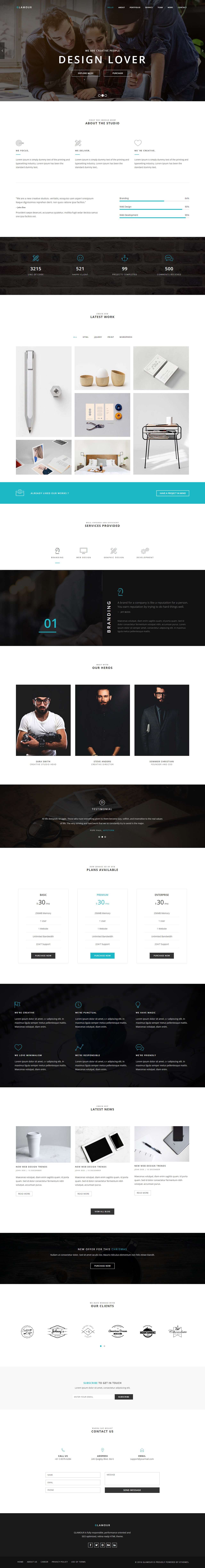 Glamour Website Screenshot