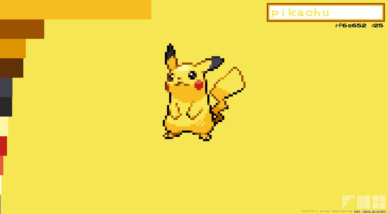 Pokemon Palettes Website Screenshot