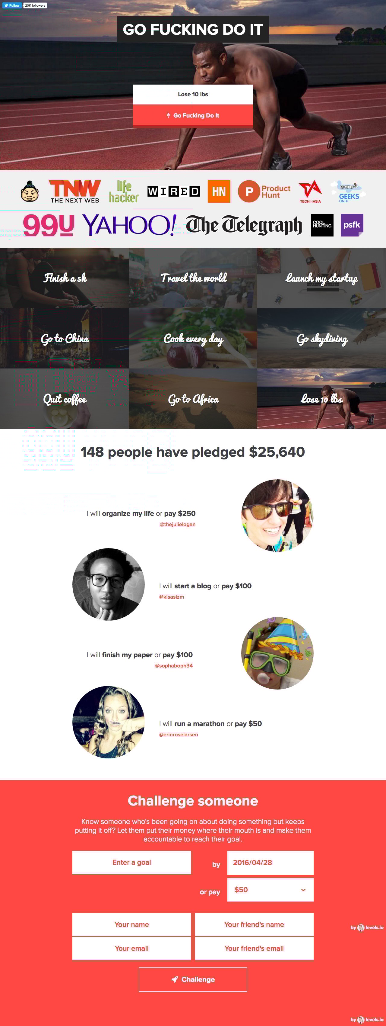 Go Fucking Do It Website Screenshot