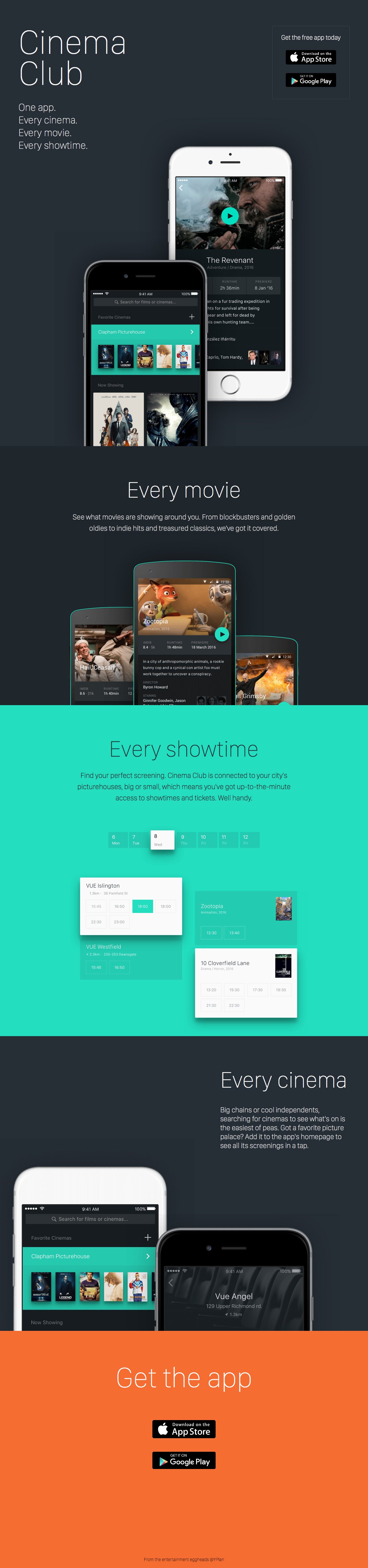 Cinema Club Website Screenshot