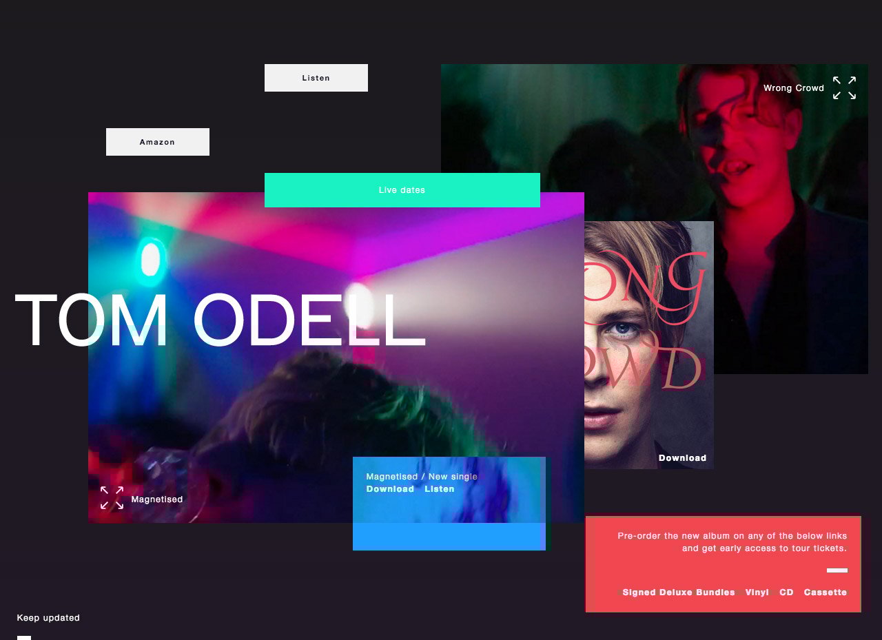 Tom Odell Website Screenshot
