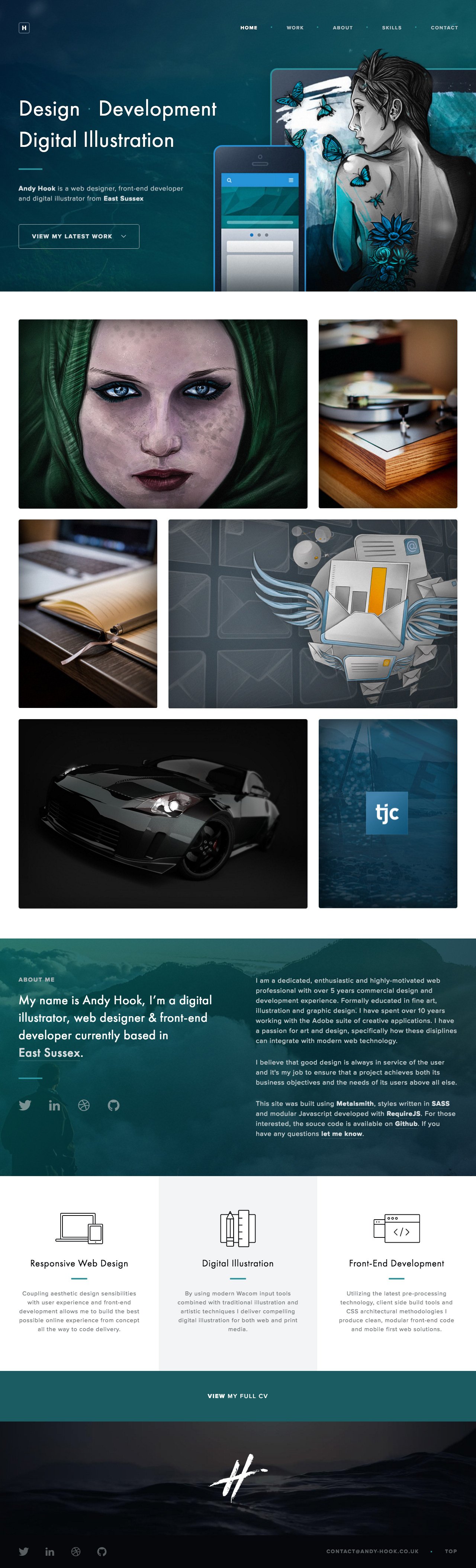 Andy Hook Website Screenshot