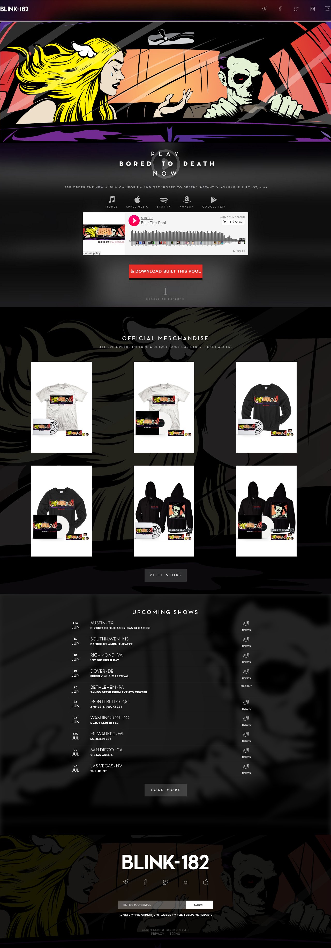 Blink-182 Website Screenshot