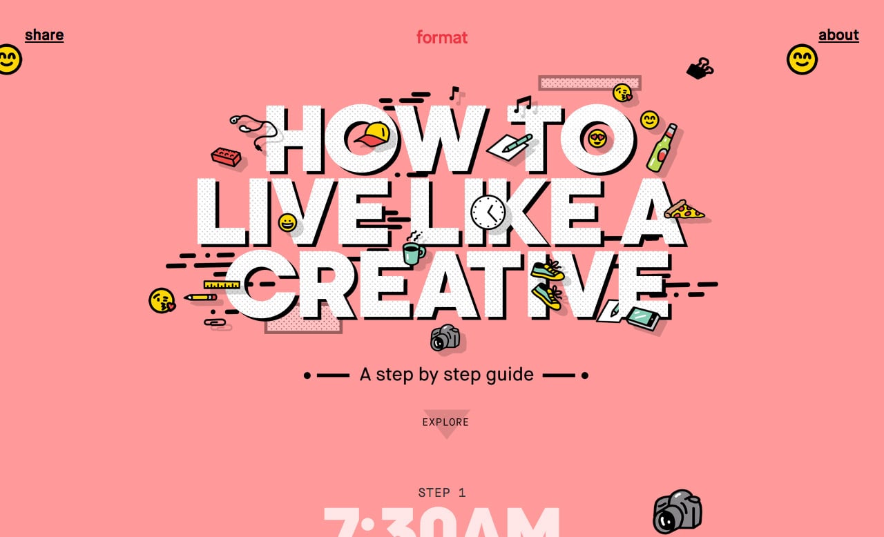 How to Live Like a Creative Website Screenshot