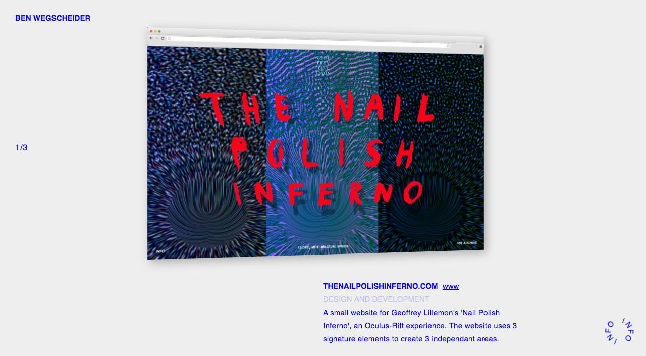 Ben Wegscheider Website Screenshot