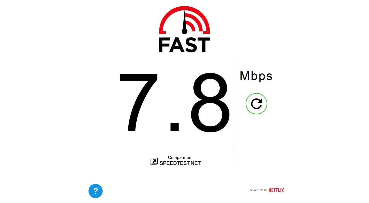 Fast.com Website Screenshot