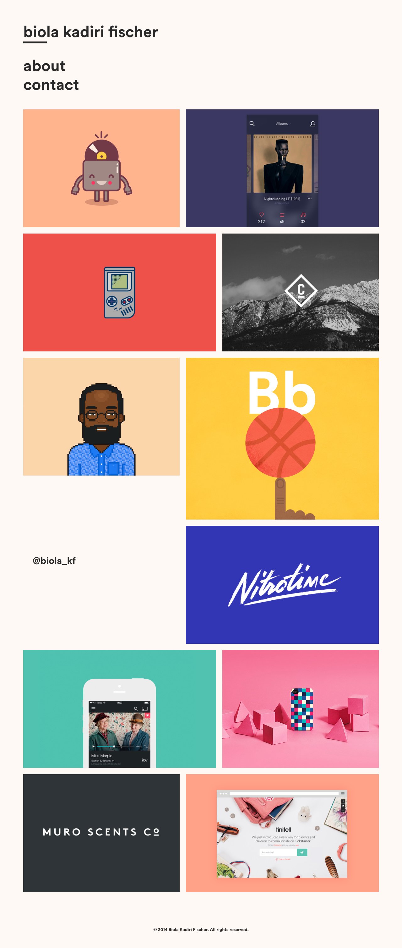 Biola Kadiri Fischer Website Screenshot