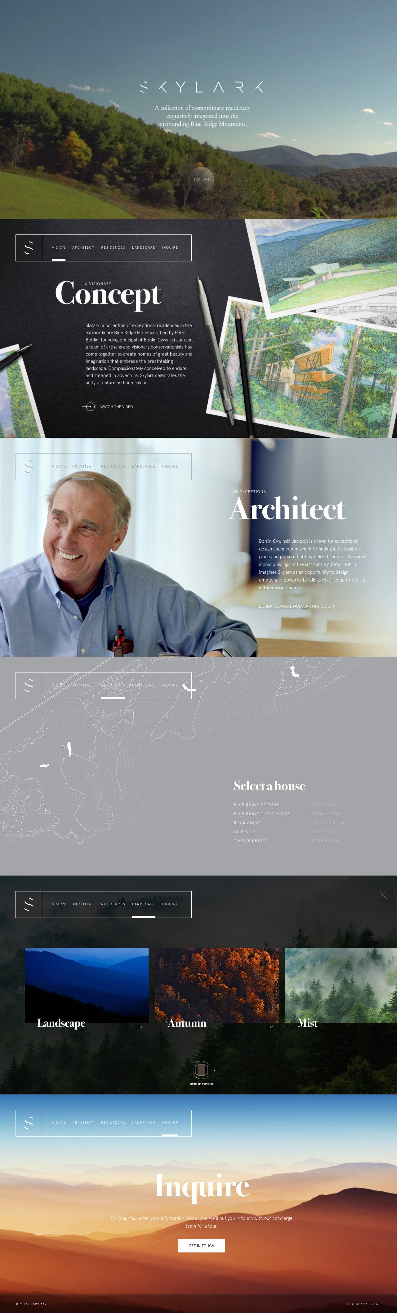 Skylark Website Screenshot