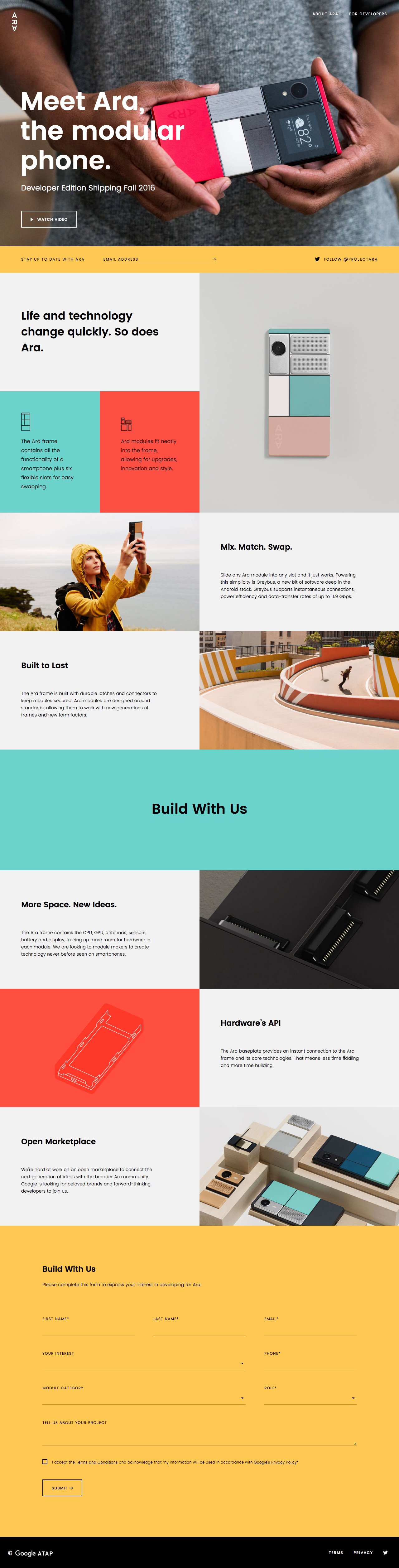 Ara Website Screenshot