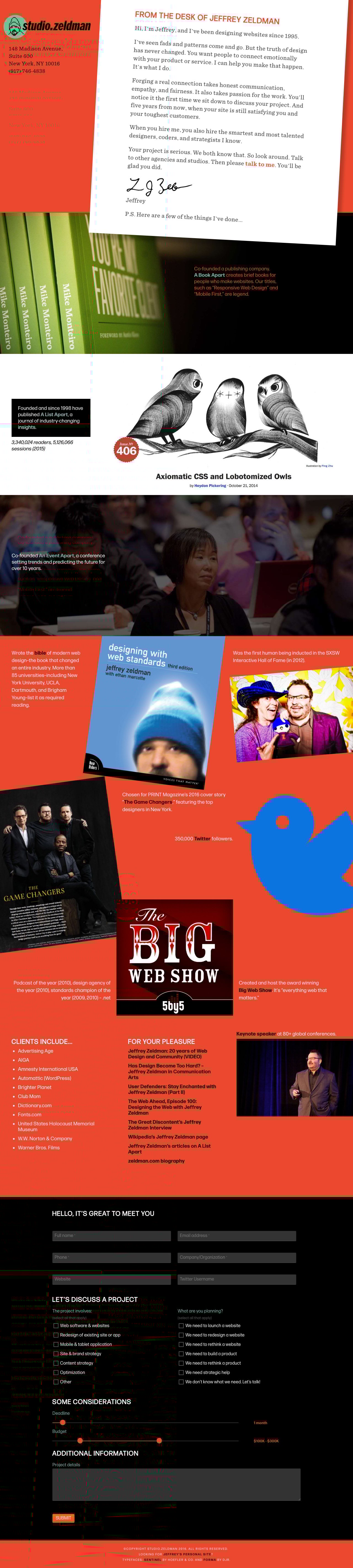 studio.zeldman Website Screenshot