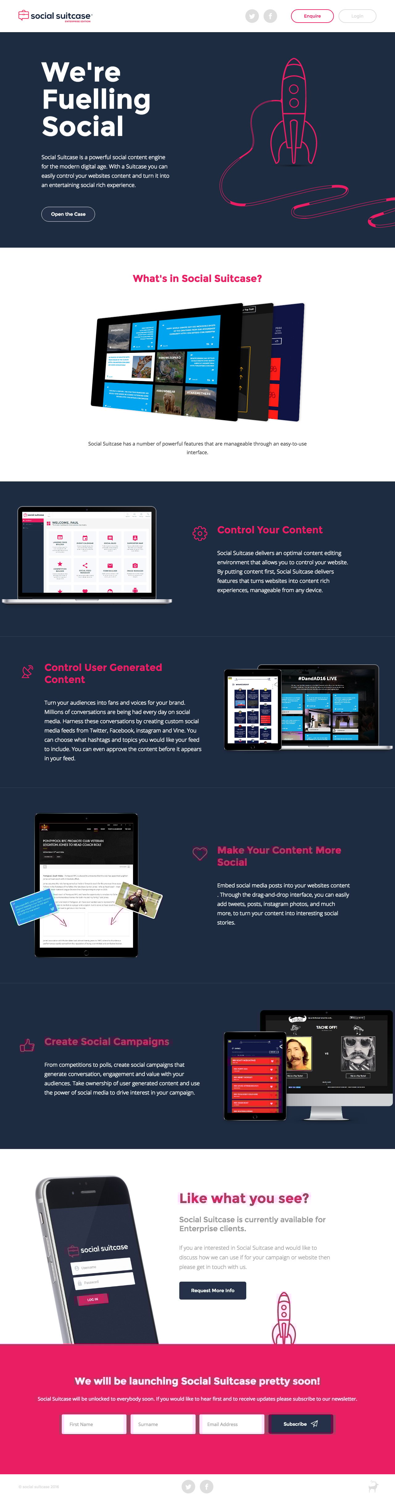 Social Suitcase Website Screenshot