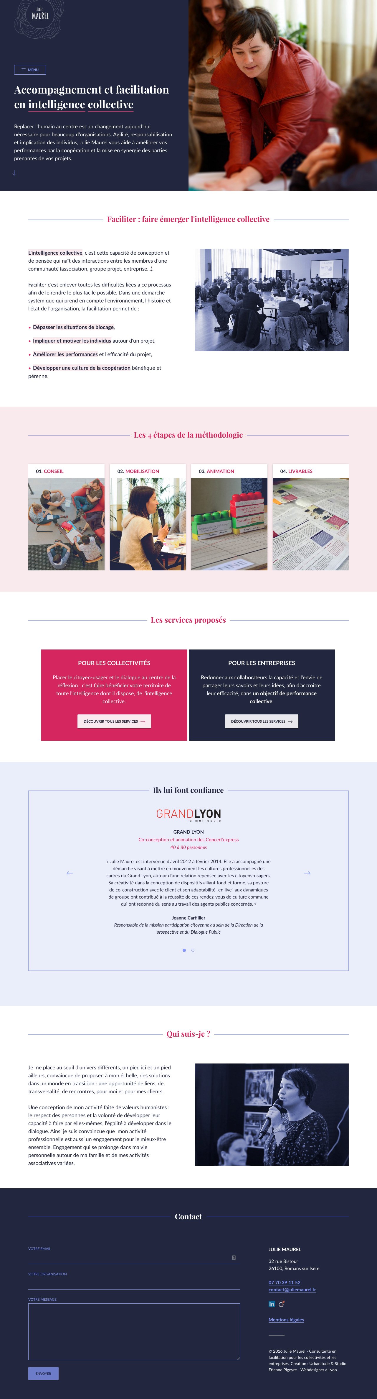 Julie Maurel Website Screenshot