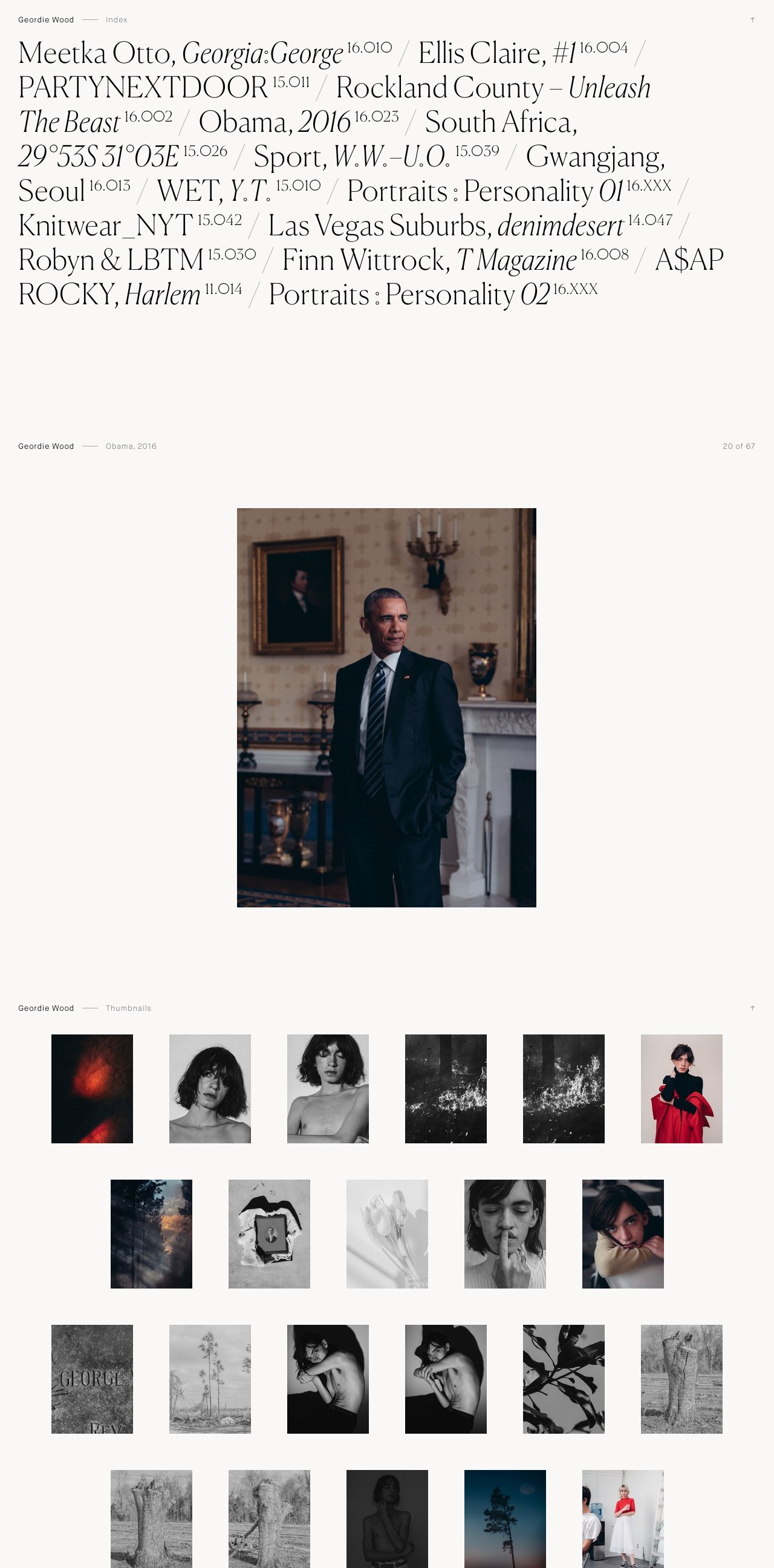 Geordie Wood Website Screenshot