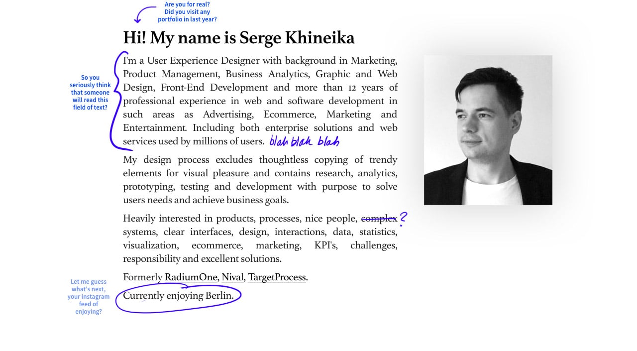 Serge Khineika Website Screenshot