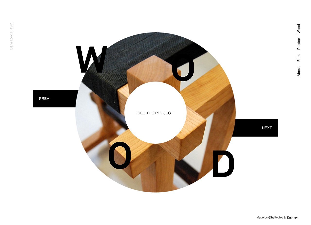 Sam Lord Flavin Website Screenshot