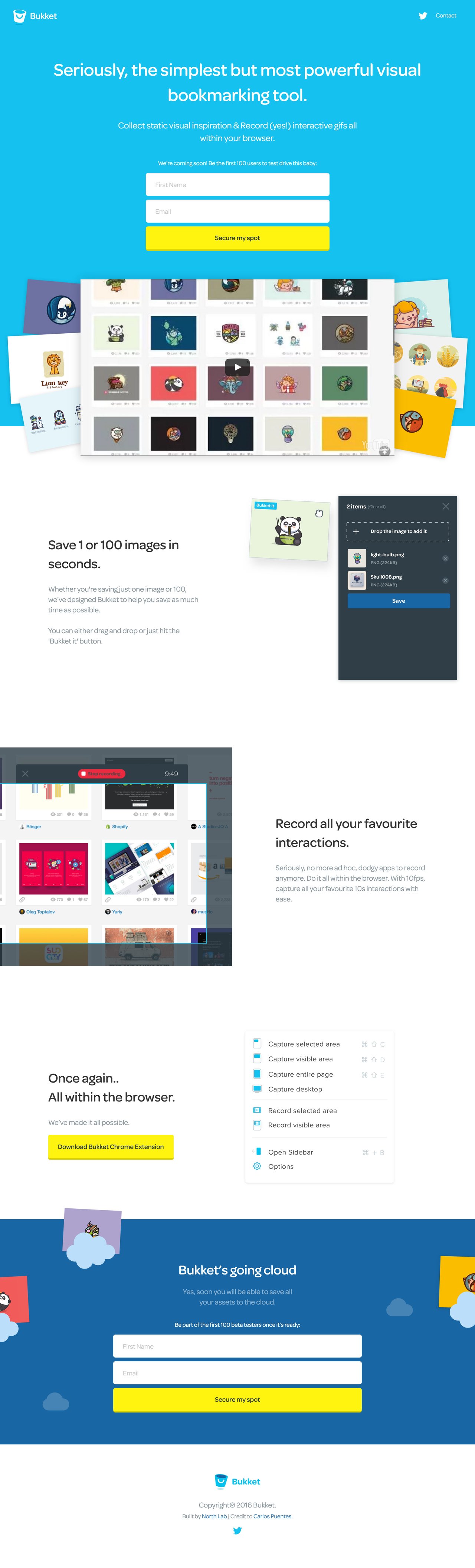 Bukket Website Screenshot