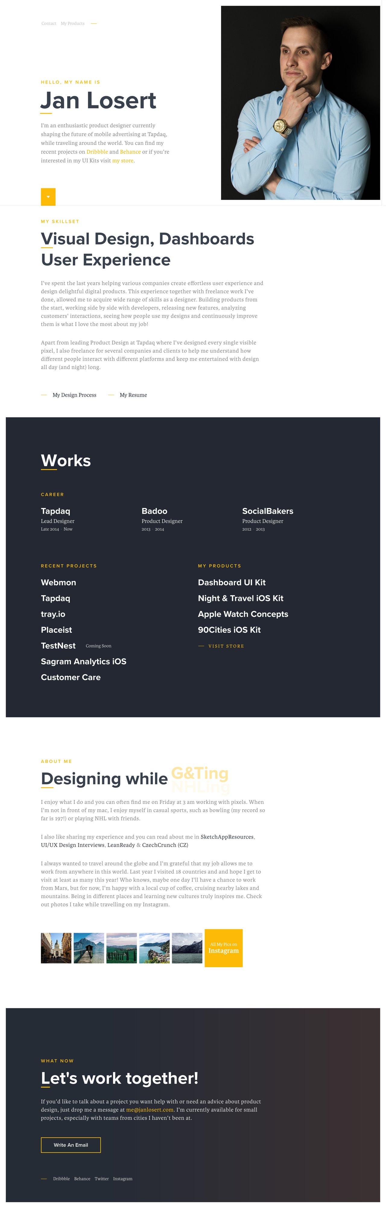 Jan Losert Website Screenshot