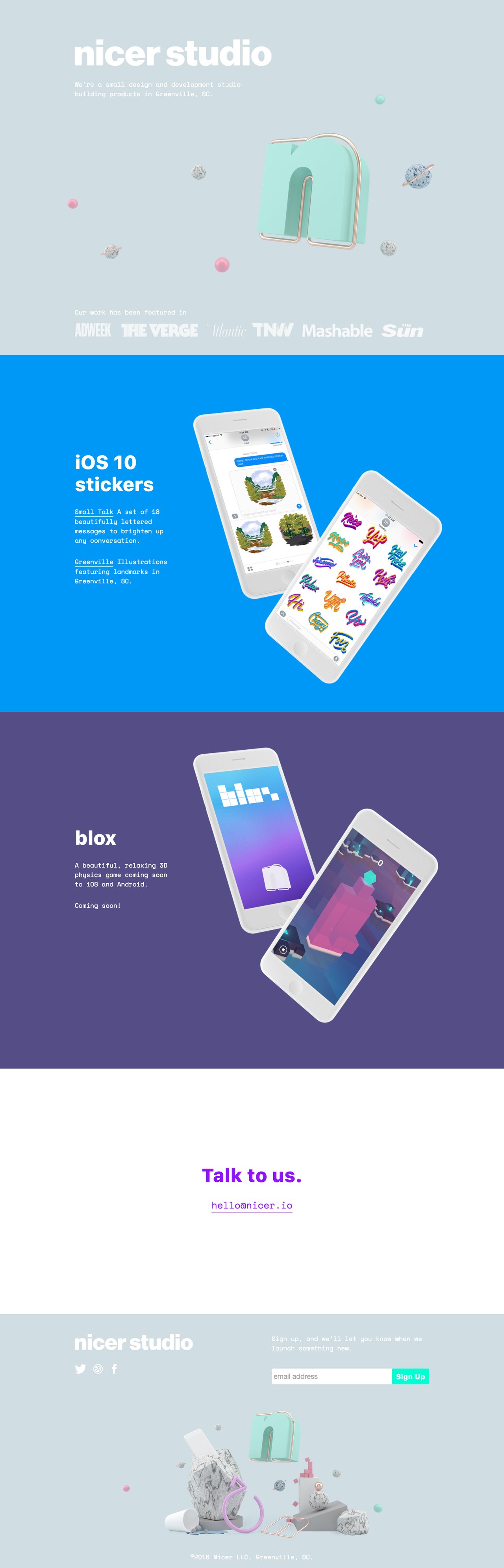 Nicer Studio Website Screenshot