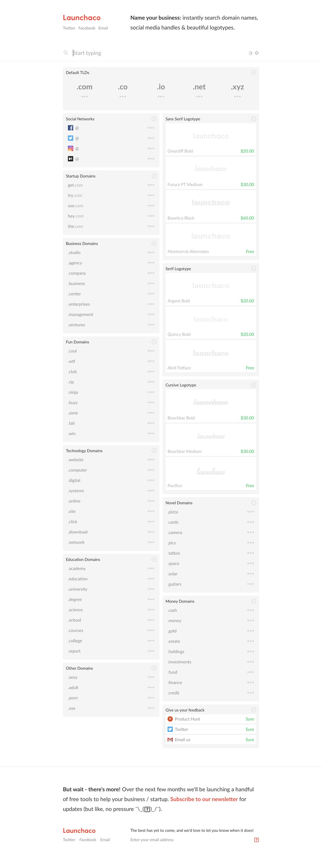 Launchaco Website Screenshot