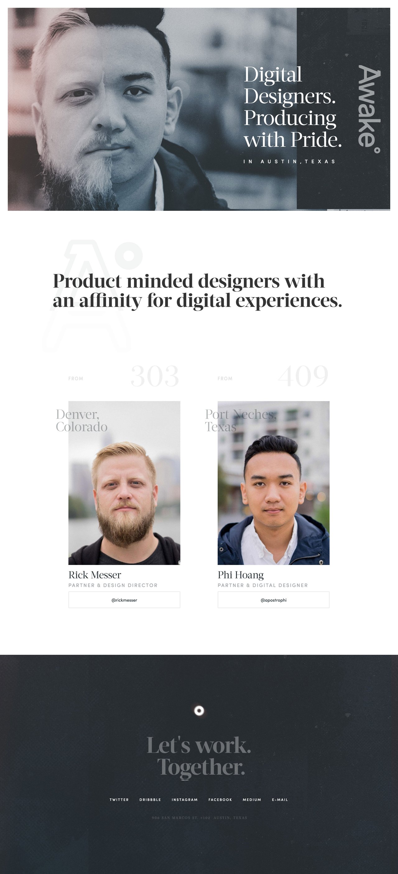 Awake° Website Screenshot