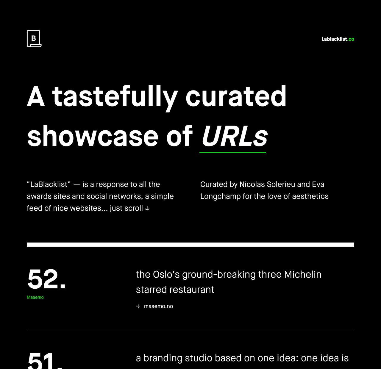 Lablacklist Website Screenshot