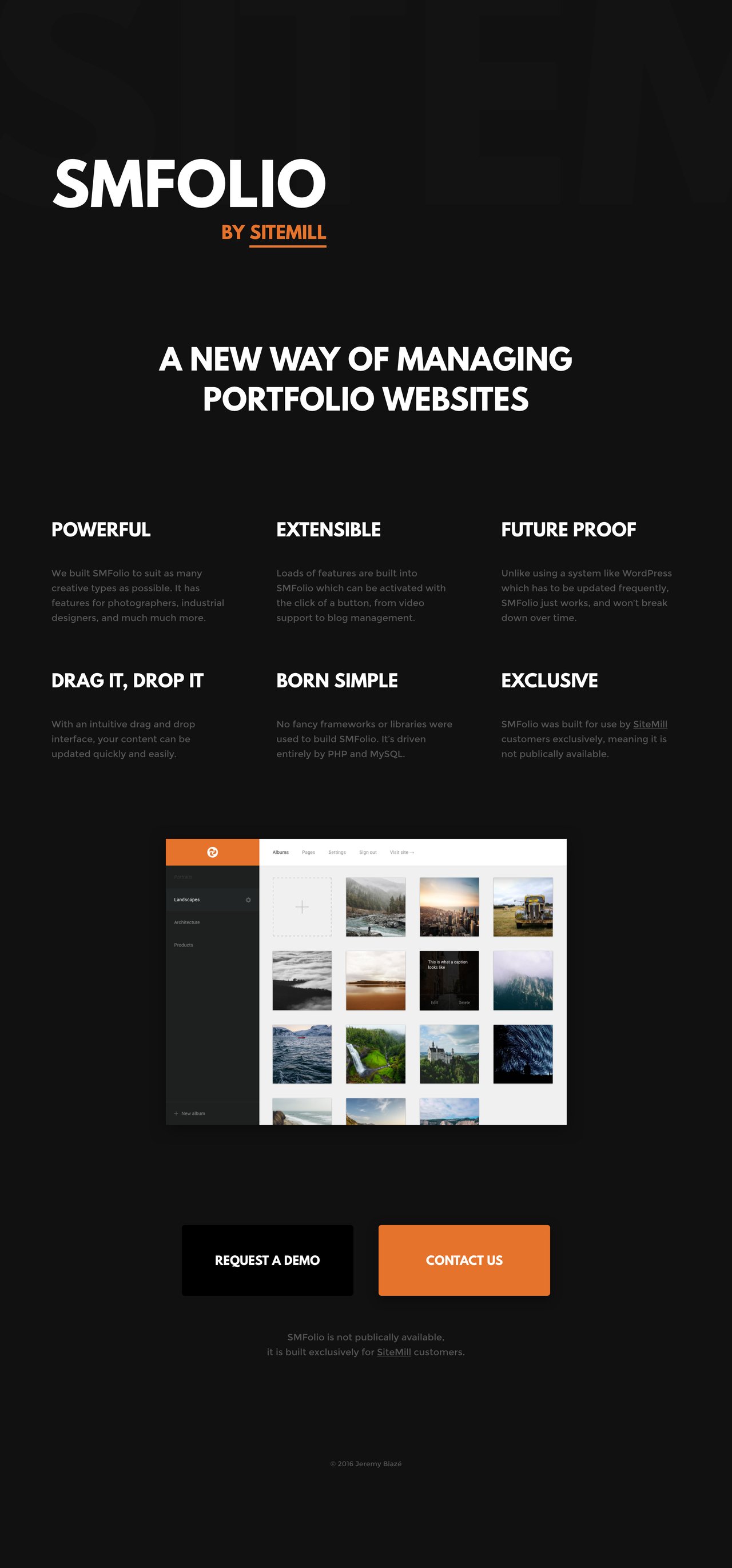 SMFolio Website Screenshot