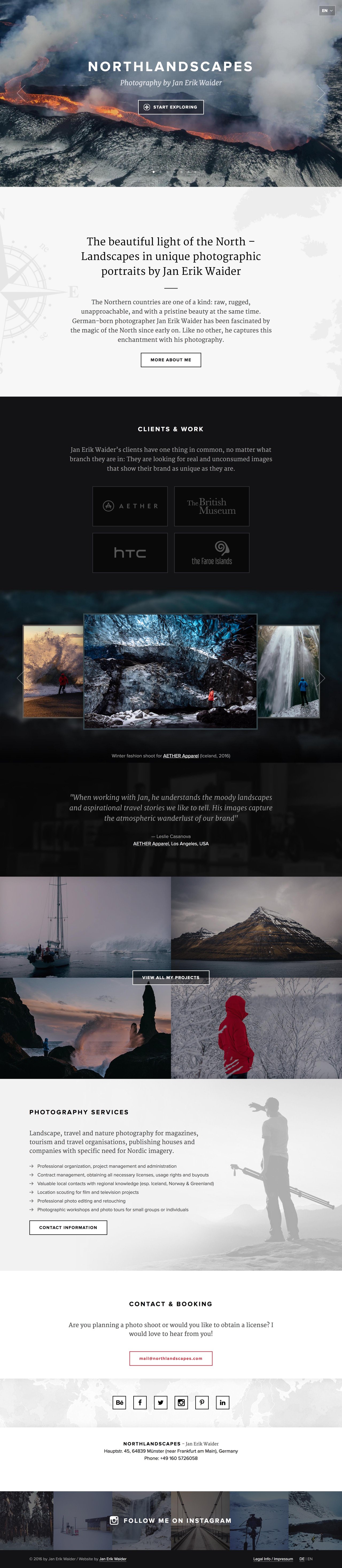 Northlandscapes Website Screenshot