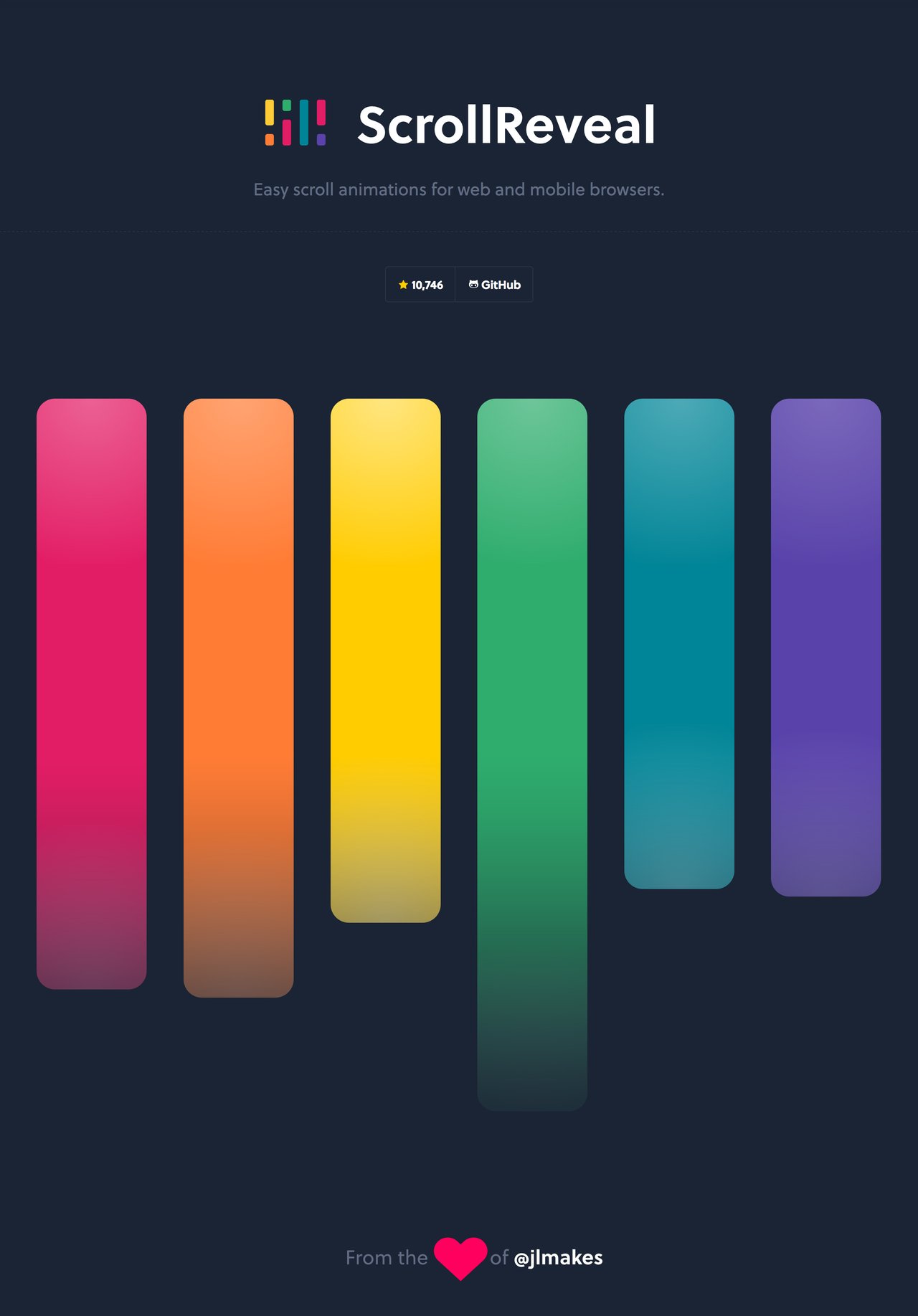 ScrollReveal Website Screenshot