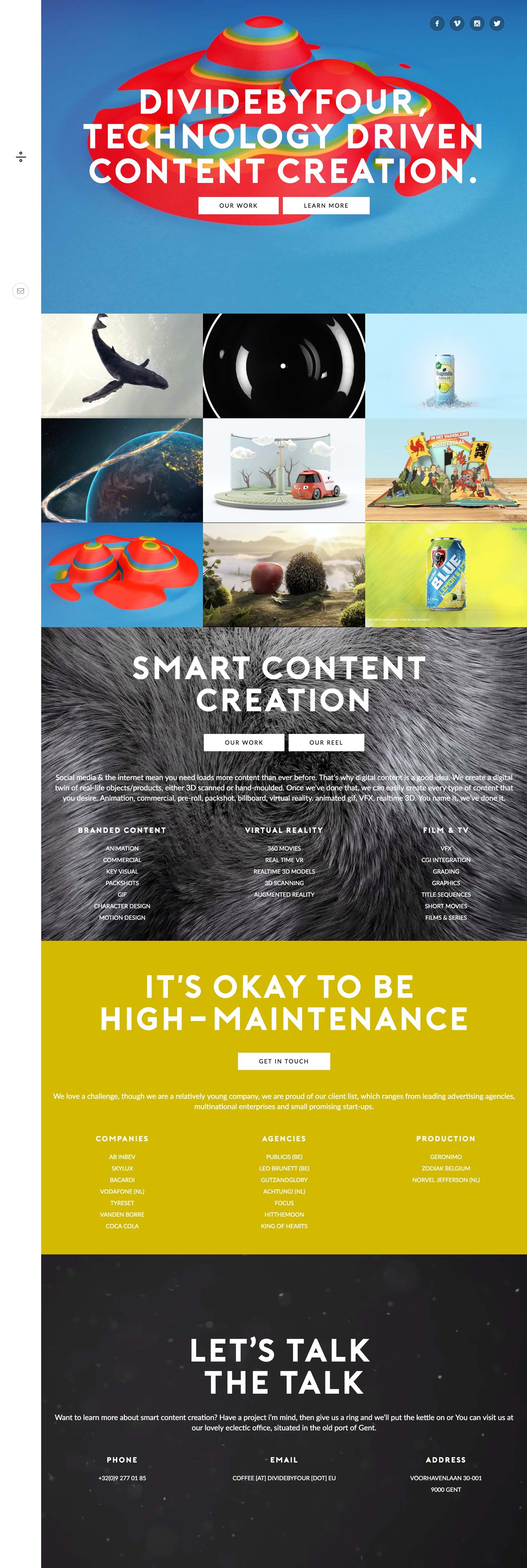 DividebyFour Website Screenshot