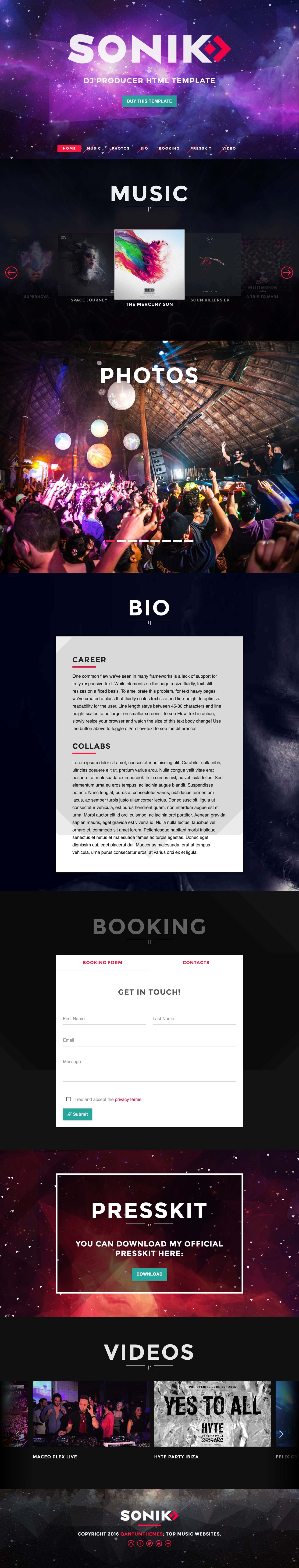 Sonik Website Screenshot