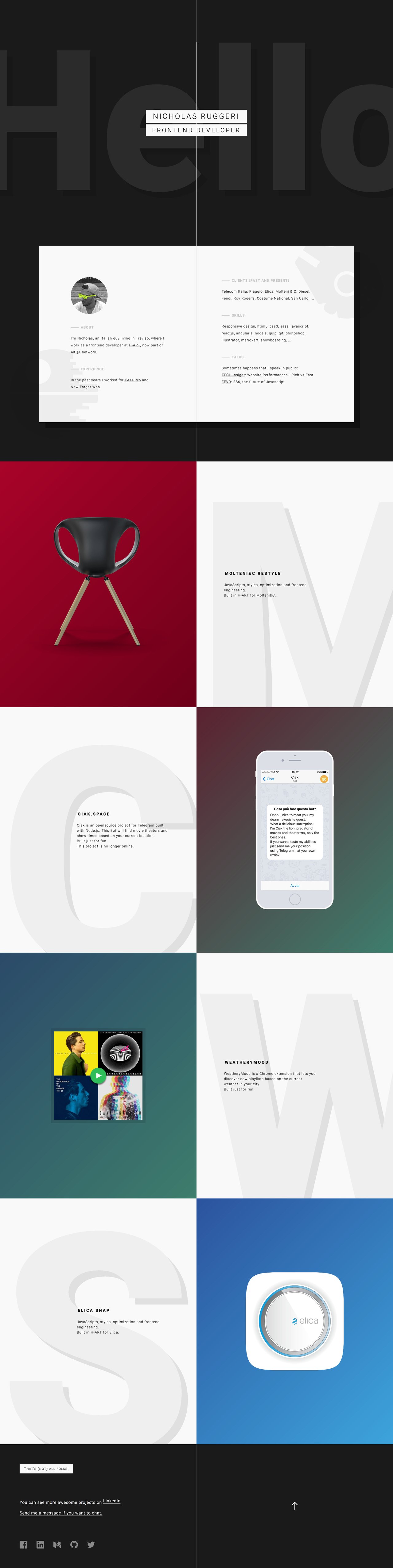Nicholas Ruggeri Website Screenshot