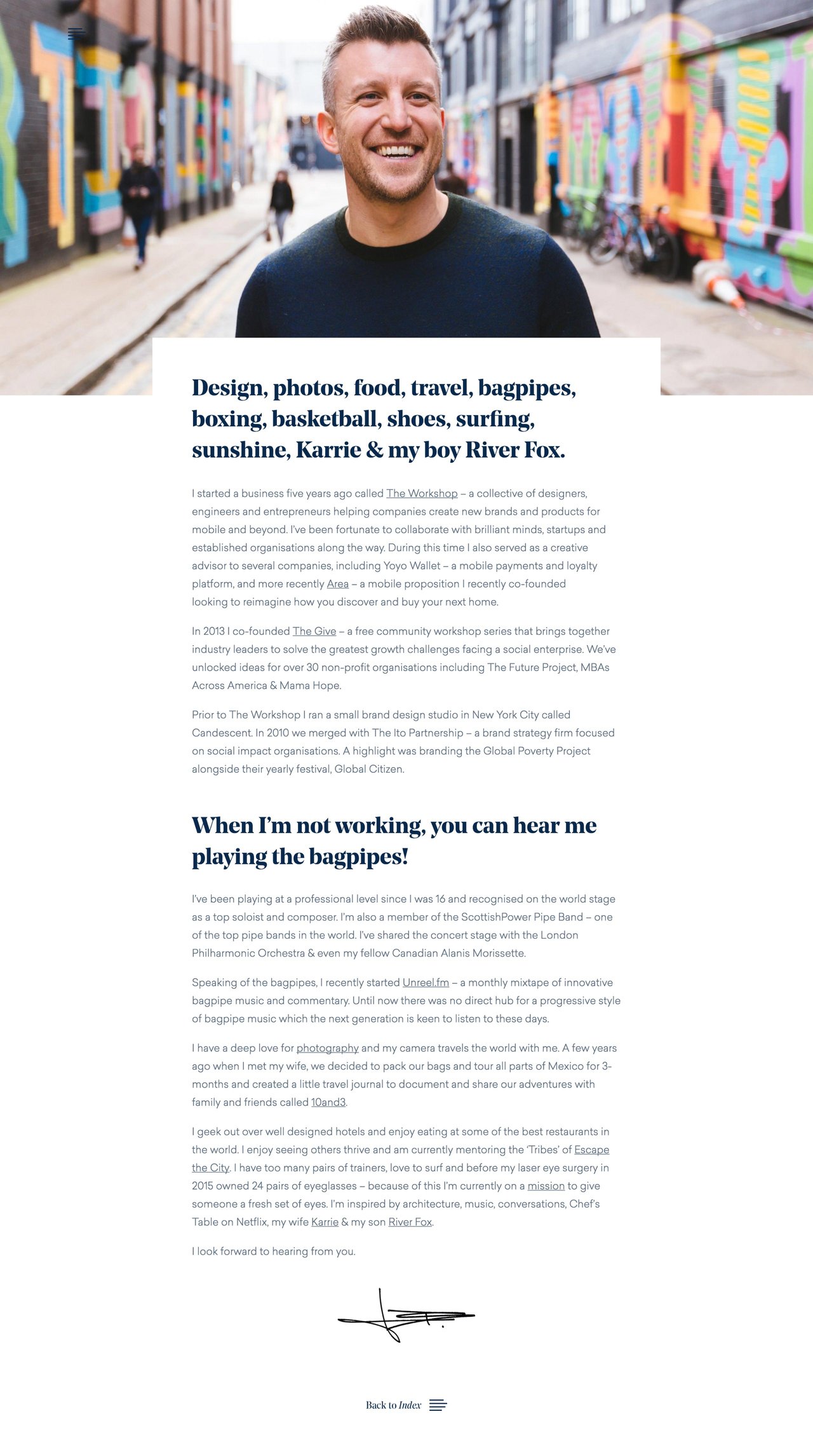 Jason Briscoe Website Screenshot