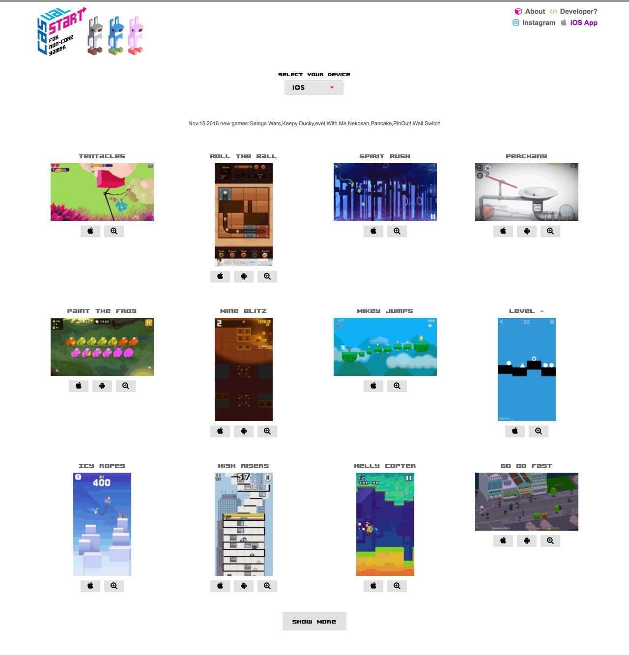 Casual Start Website Screenshot