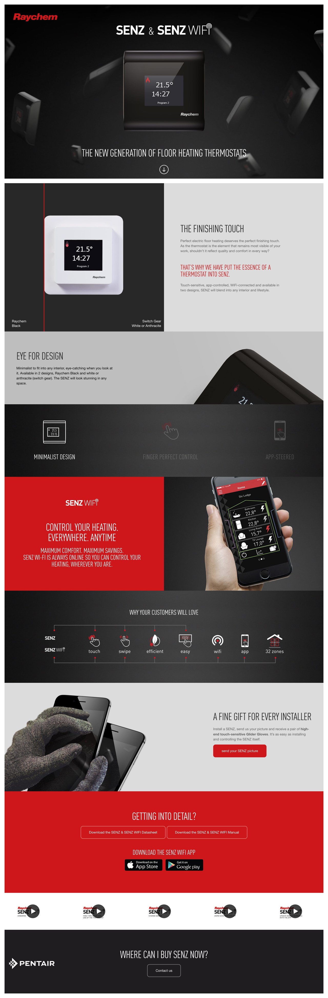 Senz & Senz Wifi Website Screenshot
