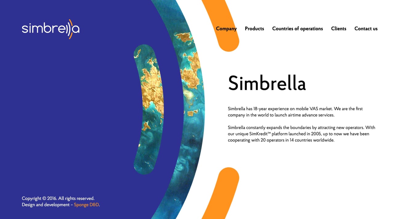 Simbrella Website Screenshot