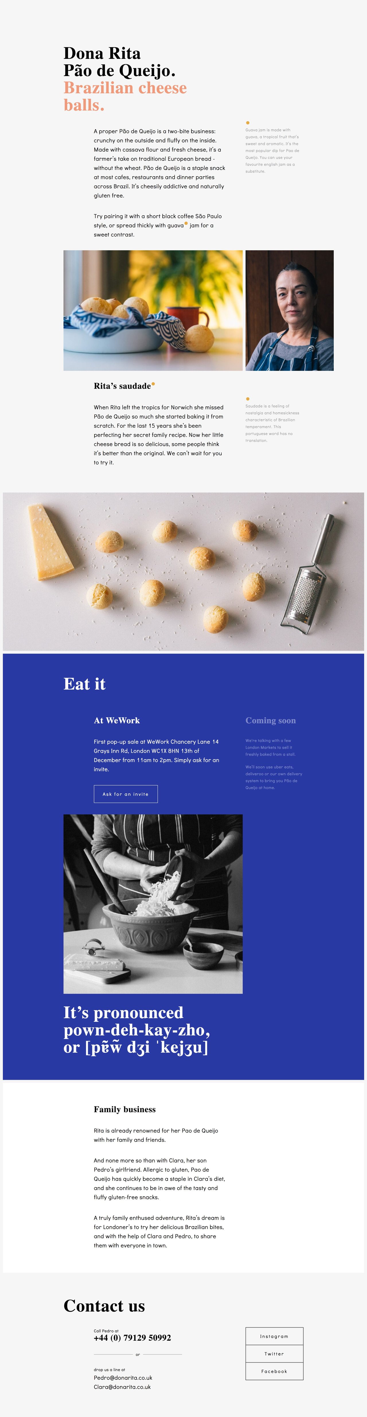 Dona Rita Website Screenshot