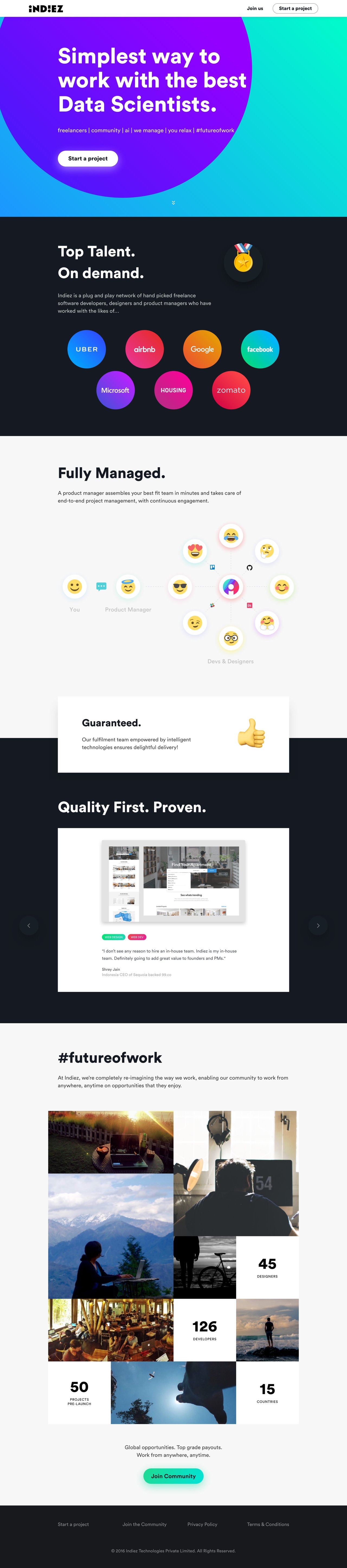 Indiez Website Screenshot