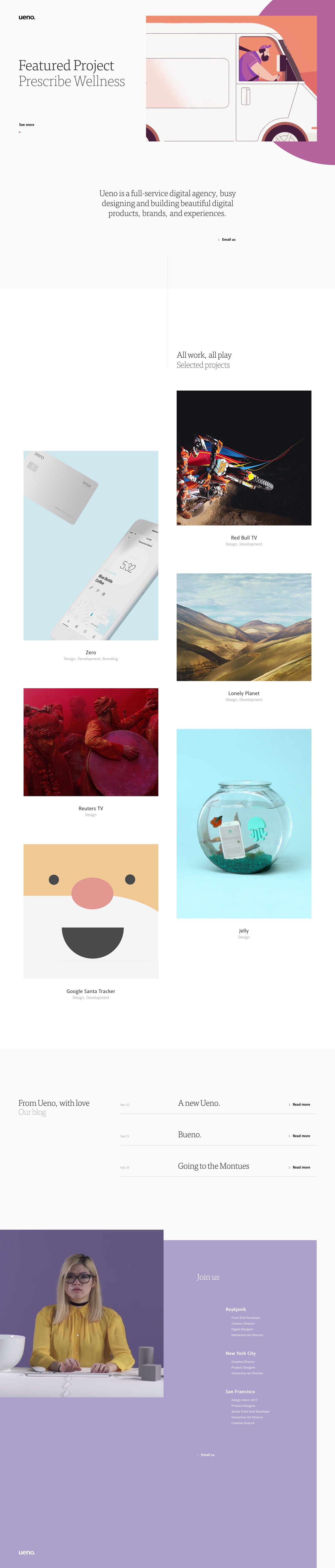 Ueno. Website Screenshot