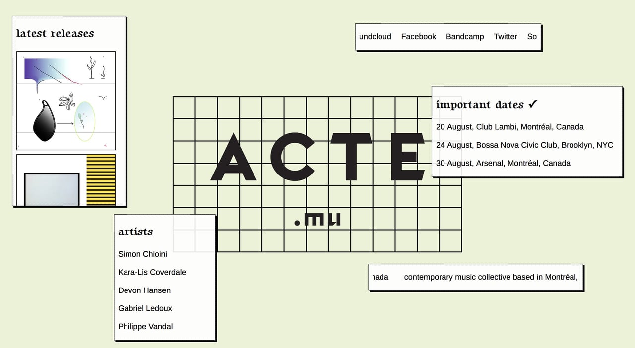 Acte Website Screenshot