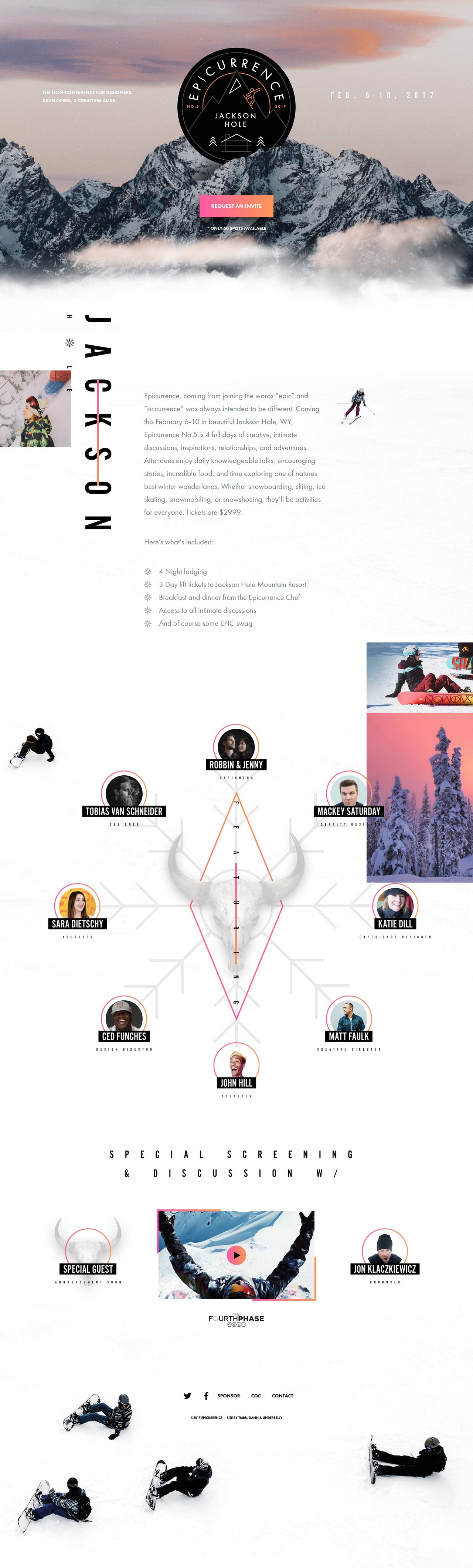 Epicurrence 2017 – Jackson Hole Website Screenshot