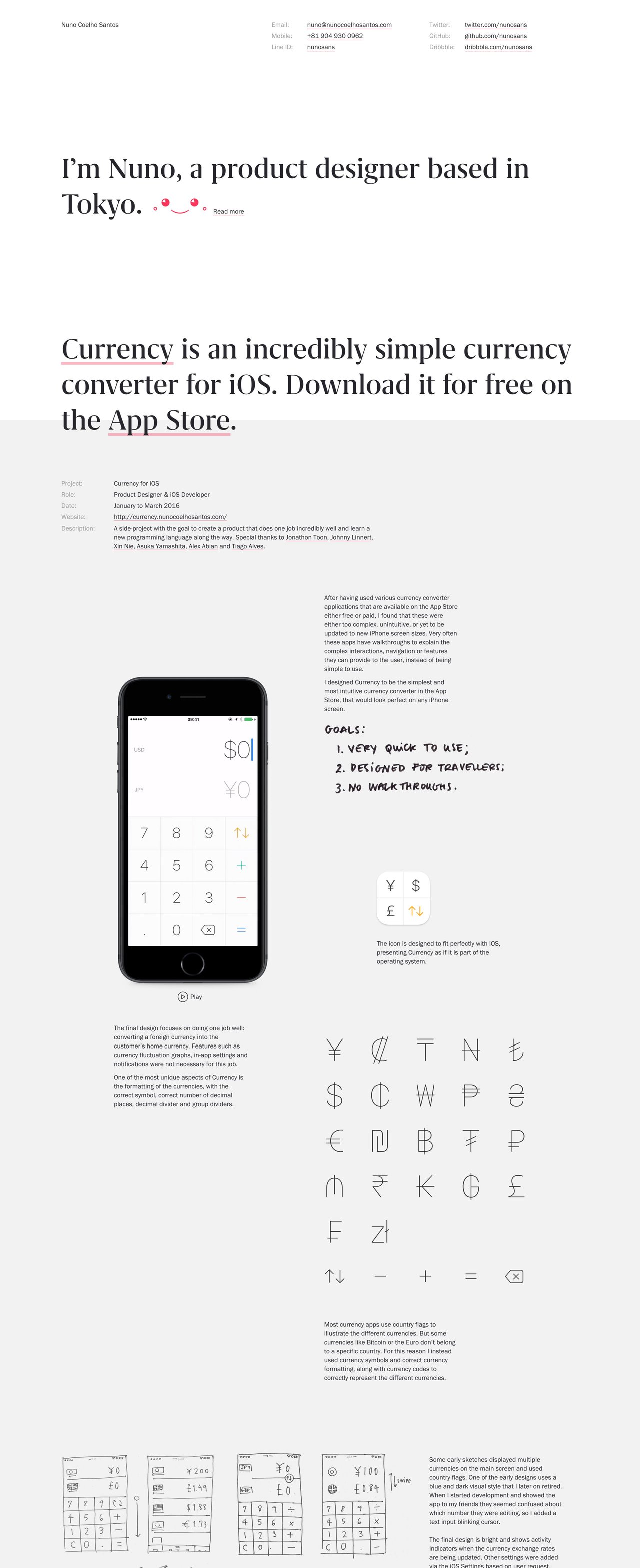 Nuno Coelho Santos Website Screenshot