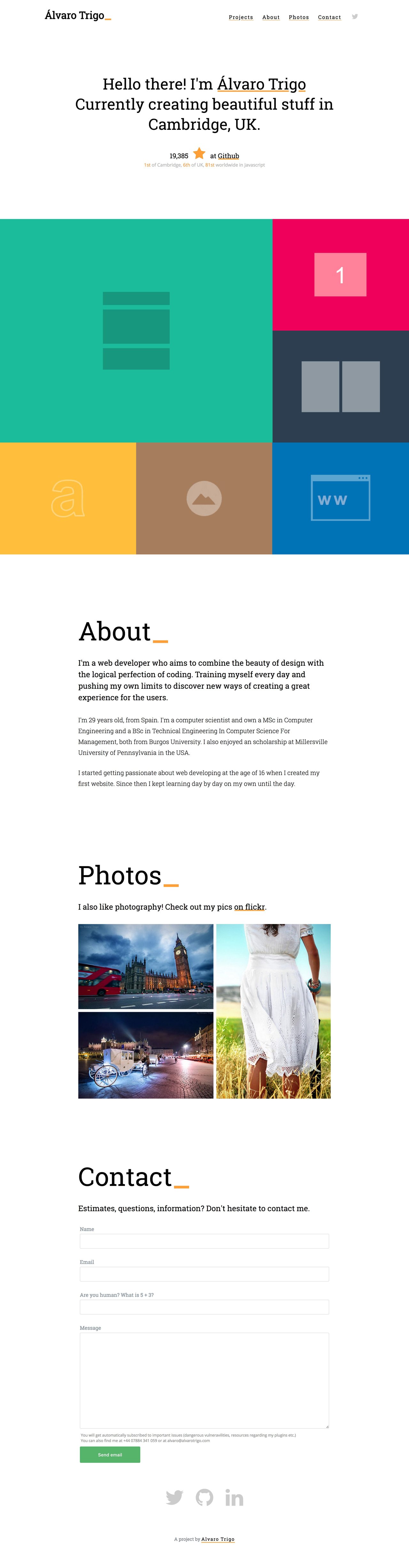 Alvaro Trigo Website Screenshot